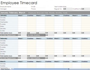 Free Employee timesheet spreadsheet form