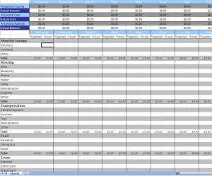 excel budget calendar sheet