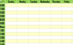 Weekly Schedule Template