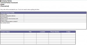 Free channel partner scorecard