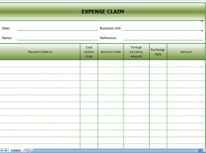 expense claim form template expenses sample excel claims budget reimbursement business spreadsheet templates example printable pinstopin myexceltemplates