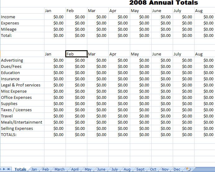 monthly office expense report template excel