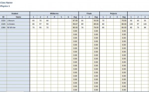 free teacher grade sheet