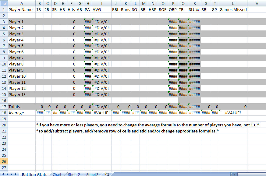 baseball lineup sheets