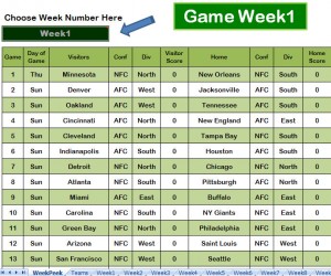 football pool sheet