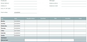 blank time sheet form
