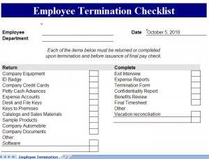 termination checklist