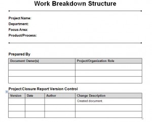 work breakdown structure examples