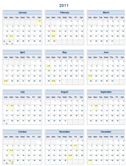 2011 printable one page pdf calendar one page calendar 2011 pdf