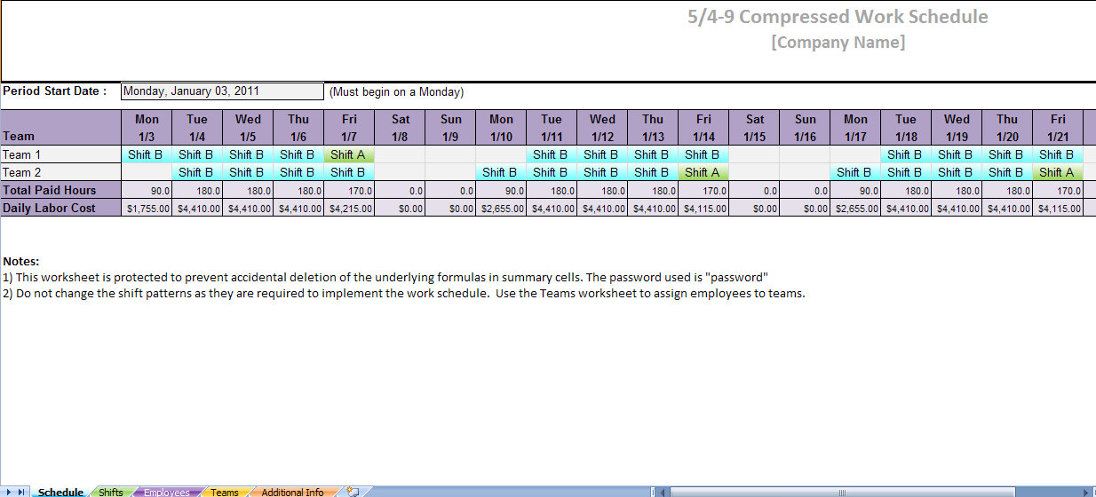 compressed work schedule