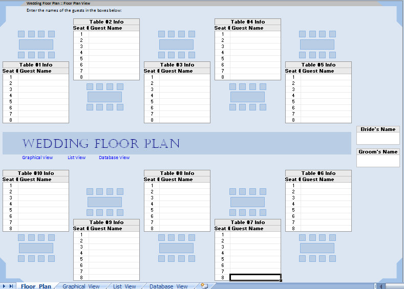 Wedding Floor Plan Template