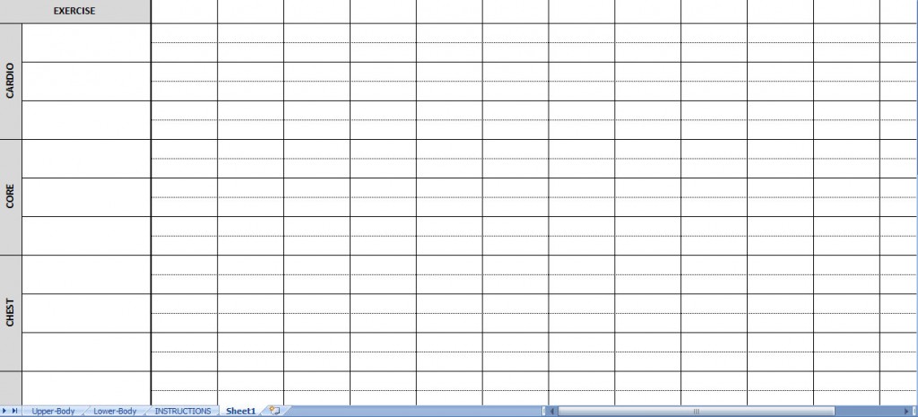 blank weight lifting sheets for excel