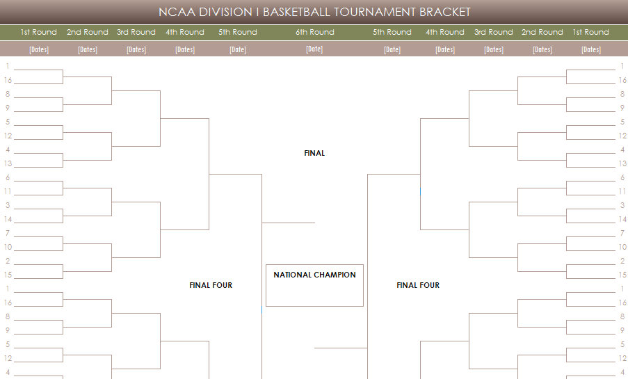 printable ncaa tournament brackets ncaa mens basketball tournament