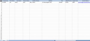 church membership spreadsheet template