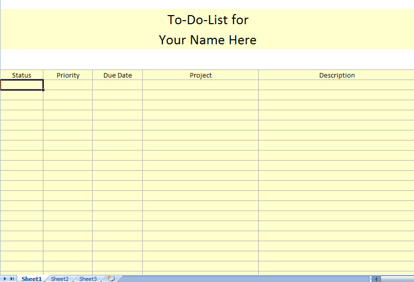 Printable To-Do List Image