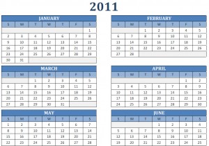 PDF Calendar 2011 Free Print