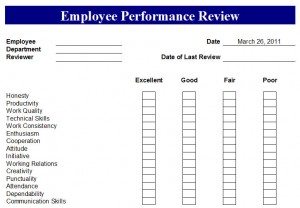 Employee Performance Review Form