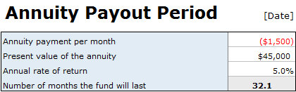 annuity payout calculator