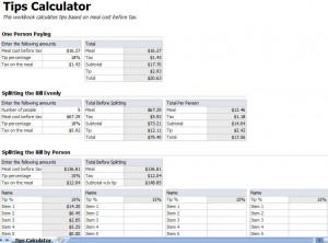 tip calculator template