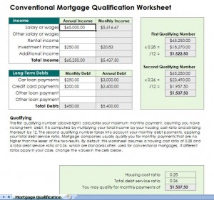 mortgage qualification calculator spreadsheet