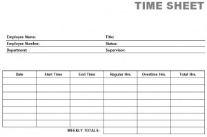 printable blank PDF time card time sheets