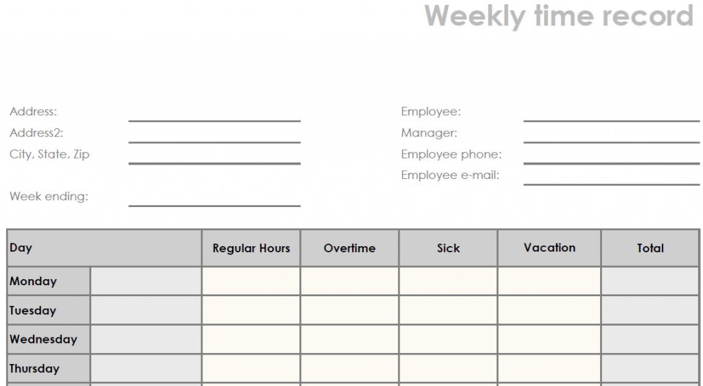 Printable Time Sheets Time Sheets Printable