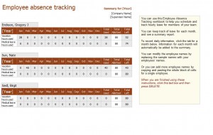 Free Employee Absence Tracking Excel Templates