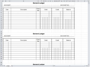 General Ledger Spreadsheet from MyExcelTemplates.com