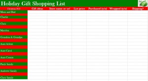 Printable Christmas Gift List Template | Christmas List