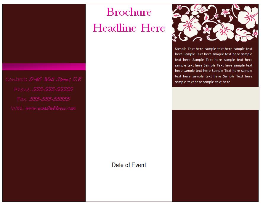 how to put a brochure template on microsoft word