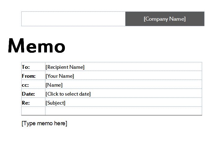 business memo format