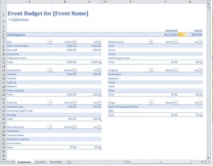 FREE Event Budget Template