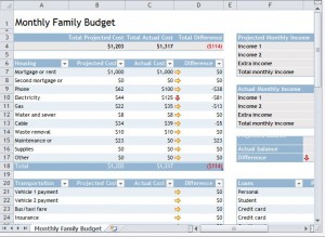 FREE Family Monthly Budget Template