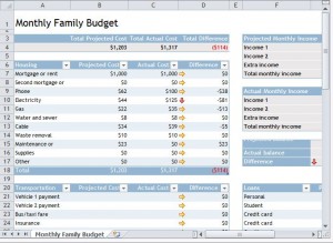 family expenses free excel download