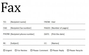 The Fax Cover Sheet Template Word document.