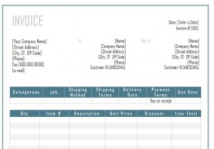 Invoice Template Word screenshot