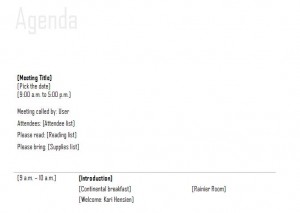 Awesome Meeting Agenda Template