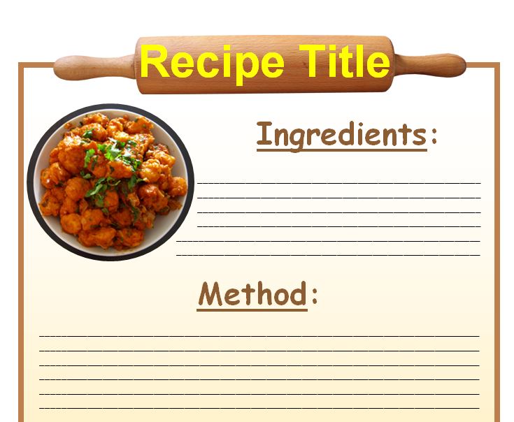 restaurant recipe card templates for microsoft word