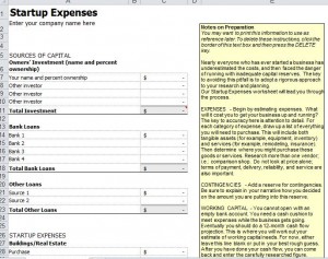 FREE Start Up Budget Template from MyExcelTemplates.com