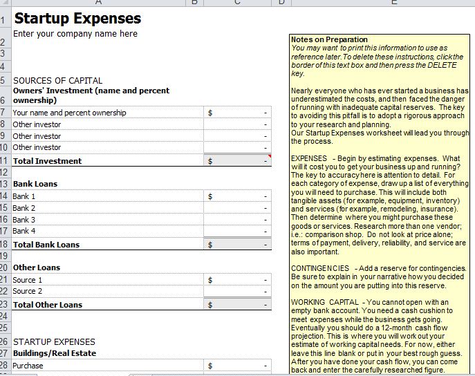 Get 41  View Simple Start Up Business Budget Template Gif PNG T