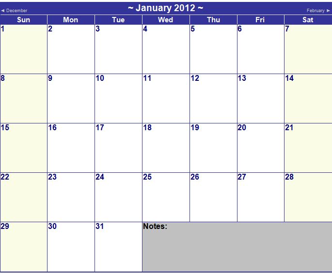 Calendar Template For Ms Word from myexceltemplates.com