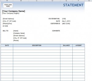 FREE Billing Statement Template