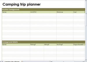 FREE Camping Trip Planner
