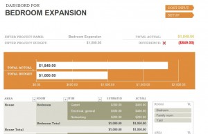 Screenshot of the Home Remodel Budget Template