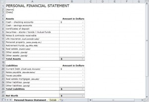Personal Financial Statements Template from myexceltemplates.com
