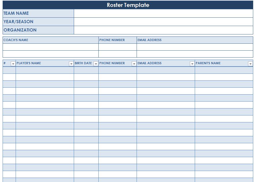 Baseball Stats Excel Spreadsheet Template