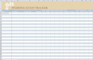 Wedding Guest List Template Excel