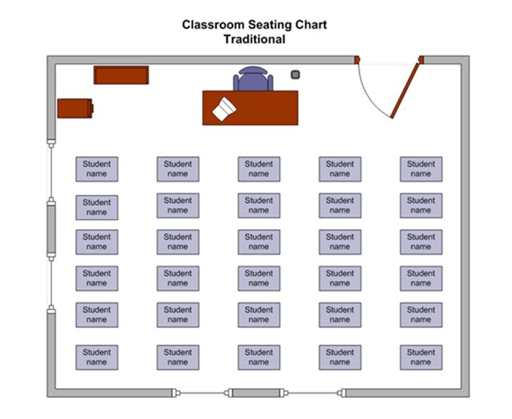 Blank Seating Chart Template For Classroom