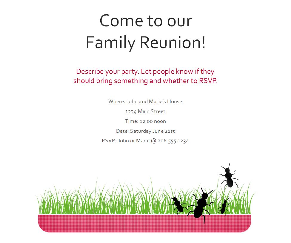 Family Reunion Flyer Family Reunion Flyer Template