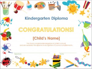 Screenshot of the Kindergarten Diploma Template